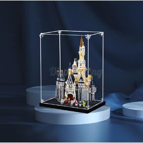 Acrylic Display case Compatible with Disney Castle 71040-3mm Thickness (Model Set is not Included) (with Theme Background) US Stock