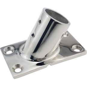 keehui Heavy DudyBoat Hand Rail Fitting-30 Degree 7/8 inch Rectangular Base-Marine 316 Stainless Steel Deck Hardware