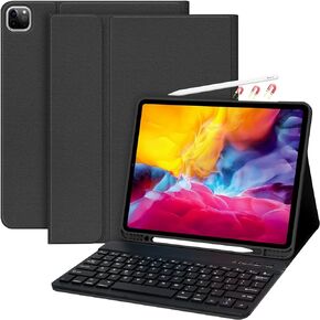 HOTLIFE Keyboard Case for iPad Air 13 inch 2024 - Case for iPad Pro 12.9 inch 2022 (6th Gen) with Smart Magic Keyboard for iPad Pro 12.9“ 5th/4th/3rd, Wireless Detachable - with Pencil Holder
