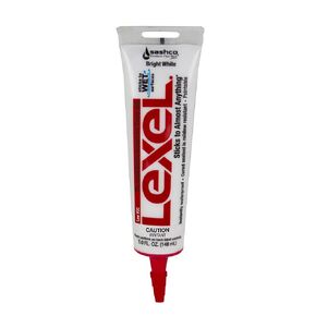 SASHCO 13043 Lexel Synthetic Rubber, 5 oz Tube, White, Voc