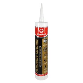 Red Devil 0985 Paintable Silicone Hybrid Sealant, 9 oz., White, 1 Pack
