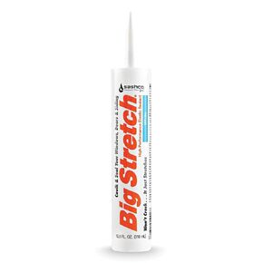 Sashco Big Stretch Acrylic Latex High-Performance Caulking Sealant, 10.5 Fl Ounce Cartridge, White , 12 Count (Pack of 1)