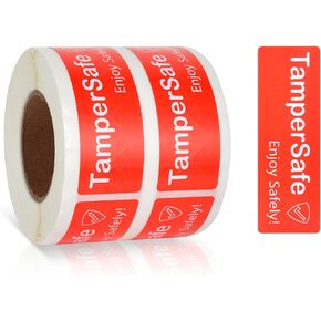 500 Pieces Tamper Evident Label1* 3 Inch Food Delivery Stickers Temper Proof Tape Roll Safe Secure Tamper Evident Seals for Food Container Pizza Boxes (Red)