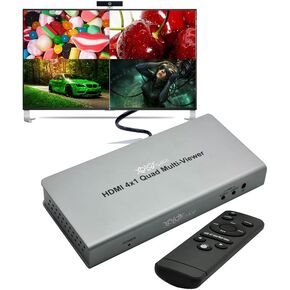 TW02 1080p HDMI 4x1 Quad Multi-viewer HDMI multiplexer Screen Splitter with Seamless Switching