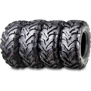 WANDA Set 4 ATV tires 24x8-12 & 24x9-11, Fit for 00-06 Honda Fourtrax Rancher TRX350FM 350 4X4, Load Capacity- 365 Pounds
