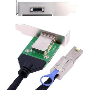 NFHK خارجي صغير SAS SFF-8088 ذكر إلى SFF-8088 أنثى تمديد كابل PCBA مع قوس منخفض in Saudi Arabia