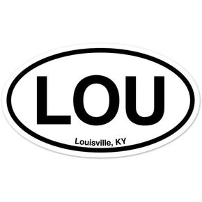 Lou Louisville KY Kentucky Oval Vinyl Car Bumper Window Sticker 3" x 2"
