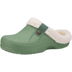 Fleece Lined Clogs Fur Fuzzy Fluffy Waterproof Slippers Women Men Winter Garden Shoes Warm House Slippers Indoor Outdoor Mules