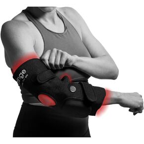 Fringe Red Light Therapy Wrap for Elbow, Hand & Wrist, Wireless, Both Red Light 660nm and Infrared Light 850nm, 360 LED Lights, Sports Recovery