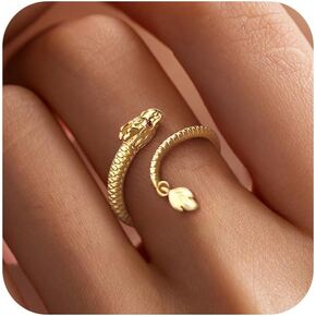 Statement Dragon Ring for Women 925 Sterling Silver Lucky Dragon Tail Animal Ring Adjustable Open Stackable Rings Zodiac Sign Thumb Knuckle Ring Jewelry Birthday Graduation Gifts for Her