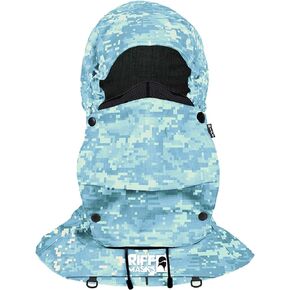 Riff Masks UPF Sun Protective Hood (Blue Camo, Medium)