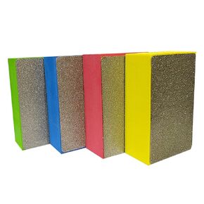 4 PCS Diamond Hand Polishing Pads for Sanding Concrete Glass Stone Granite Marble,Diamond Sanding Blocks (60Grit，120Grit，200Grit，400Grit)…