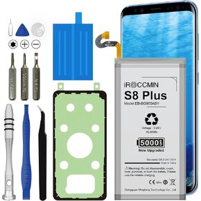 بطارية Galaxy S8 Plus، بطارية بديلة عالية السعة 5000 مللي أمبير في الساعة لهاتف Samsung Galaxy S8 Plus SM-G955 G955V G955A G955T G955P G955R4 G955F مع أدوات إصلاح، EB-BG955ABE in Kuwait