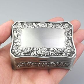 Square Emboss Alloy Metal Music Box Wind Up Antique Jewelry Musical Boxes Christmas Birthday Valentine's Day Gifts Plays You are My Sunshine