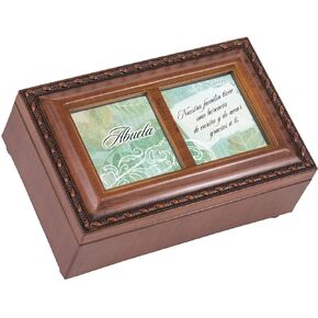Cottage Garden Abuela Woodgrain Petite Music Box/Jewelry Box Plays Light Up My Life