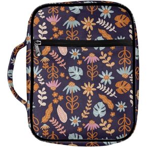 chaqlin Bible Cover for Women Girls Bible Bible Carrying Bags with Bookmark Slot Bible Protective Floral Pattern Bible Accessories