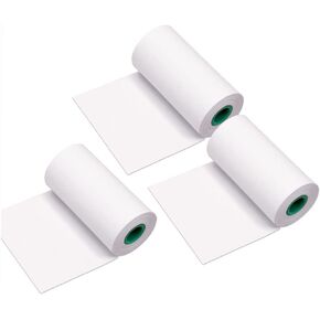 BISOFICE Mini Printer Paper, 2 1/4'' Non-Adhesive Thermal Paper Rolls White Paper for Peripage A6 Paperang All Bluetooth Mini Printer, 57mm x 30mm, 3 Rolls