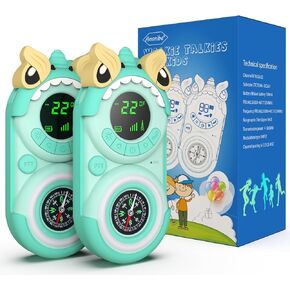 Walkie Talkies for Kids:2 Pack Rechargeable Kids Walkie Talkies,Easter Basket Stuffers Toys Gift for 3-12 Year Old Boys Girls, 22 Channels 2 Way Radio for Birthday Gifts, Outside, Camping