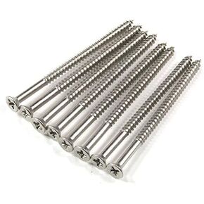 Hinge Outlet Satin Nickel Wood Screws No. 9 X 3 Inch, 96 Pack