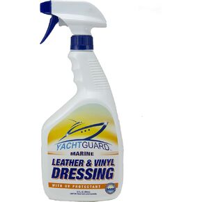 Marine Leather & Vinyl Dressing - Boat Vinyl Cleaner And Protectant for Leather and Vinyl Surfaces on Boat Seats, Jet Skis or for Interior Car Detailing (32 Oz Spray Bottle)