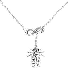 Cicada Insect Lover Gift Cicada Pendant Necklace Cicada Themed Gifts for Women Cicada Lover Bracelet Entomologist Gift