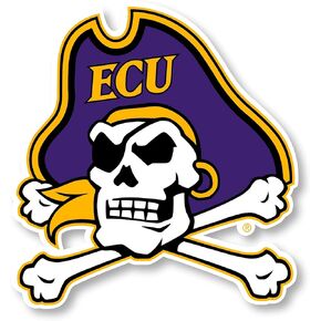 East Carolina Pirates 4 Inch Vinyl Mascot Decal Sticker Officially Licensed Collegiate Product