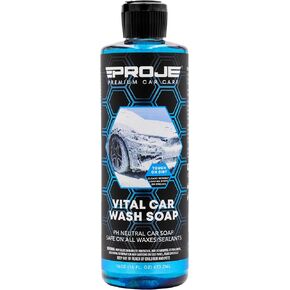PROJE' Vital Car Wash Soap - PH Balanced Formula Gloss Enhancing Shine - Ultimate Cleaning Power For Foam Cannon & Bucket Washes - Professional Detailing Soap - 16 Fl Oz