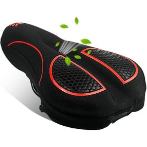 Bike Seat Cover for Men & Women Comfort, Narrow Bike Seat Cushion Cover, Padded Seat Cover for Bike, Soft Bicycle Seat Covers for BMX, Exercise Bikes, Indoor and Outdoor Cycling Seat Cover