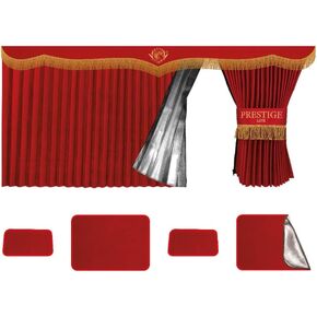 International lt rh prostar Lonestar Truck Window Curtains Prestige-Line RED