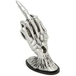 Skeleton Hand Fender Ornament For Harley Davidson Silver Patina 48-0246