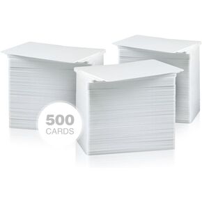 AlphaCard Premium Blank PVC Cards, CR80 30mil (500 Standard PVC)