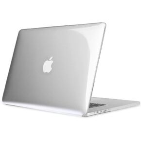 Fintie Case for MacBook Pro 15 Retina (NO CD-ROM Drive) - Slim Snap On Hard Shell Protective Cover for MacBook Pro 15.4" with Retina Display A1398, Crystal Clear