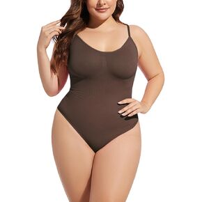 Shapewear Bodysuit for Women Tummy Control Seamless Brief Thong Body Shaper Tank Top