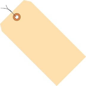 Discount Tag & Label Manila Shipping Tags, Wired, 10 Pt, 4 3/4' x 2 3/8', 5, (Case of 1000)