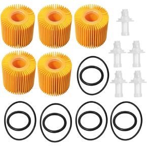 Oil Filter Kit(5Pcs) 04152-YZZA1 Replacement for Toyota Avalon Camry Sienna Lexus ES350 RAV4