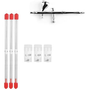 Garosa 3 Set 0.4mm Airbrush Nozzle Airbrush Nozzle Tip and Airbrush Needles Replacement Parts for Airbrush Spray Gun Sprayer Accessories with Storage Container,Paint Coating and Wall Treatment
