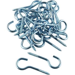 30pcs 75mm/3" Self-Tapping Screw Ceiling Hooks Open Eye Hooks for Lights Hanger Home Office Garden