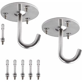 خطافات سقف Greacheieve شديدة التحمل مكونة من قطعتين، خطاف سقف من الفولاذ المقاوم للصدأ، خطاف نباتي، خطاف سلة، شماعة حبل سلكية قياسية من الفولاذ المقاوم للصدأ، 3/8 بوصة in Kuwait