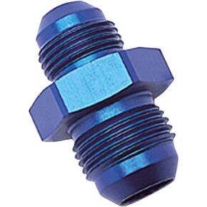 Edelbrock/Russell 661790 Blue Anodized Aluminum -8AN to -10AN Flare Reducer Fitting