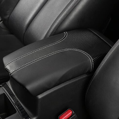 INTGET Car Center Console Armrest Cover for Nissan Rogue 2014-2020 Nissan Rogue Sport Accessories 2017-2021 2022 Leather Elbow Arm Rest Cover Pad Protector Saver (Black with Carbon Fiber Leather) in Saudi Arabia