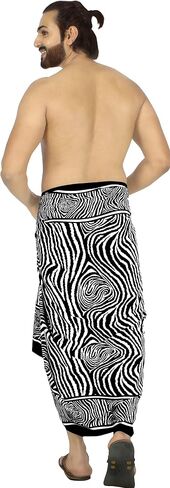 LA LEELA Men's Sarong Beach Pareo Swim Wrap in Saudi Arabia