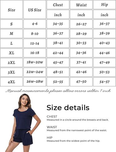 بدلة قفز نسائية صيفية قصيرة الأكمام من LazyCozy مع جيوب وخصر مطاطي in Kuwait