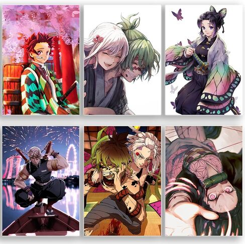 مجموعة SoulAbiti slayer مكونة من 20 ملصق رسوم متحركة (Tanjiro، Giyu، Nezuko، Zenitsu، Inosuke، Shinobu، Rengoku، Daki، Akaza، والمزيد) مع شريط مزدوج الجوانب مقاس A4 متعدد الألوان، ملصق رسوم متحركة للحائط in Saudi Arabia