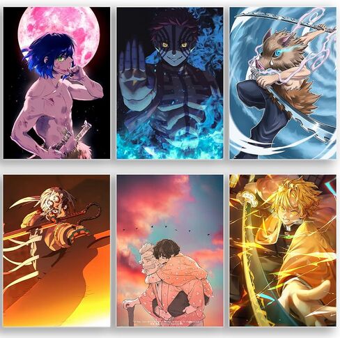 مجموعة SoulAbiti slayer مكونة من 20 ملصق رسوم متحركة (Tanjiro، Giyu، Nezuko، Zenitsu، Inosuke، Shinobu، Rengoku، Daki، Akaza، والمزيد) مع شريط مزدوج الجوانب مقاس A4 متعدد الألوان، ملصق رسوم متحركة للحائط in Saudi Arabia