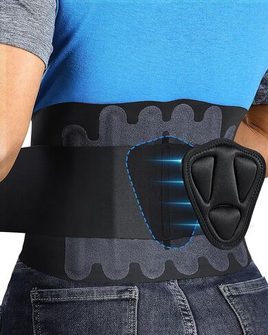 0.5mm Ultra Thin Back Brace with 3D Lumbar Pad, 6 Flexible Supports, Seamless Yoga Fabric, Back Brace for Men Lower Back, Back Brace for Lower Back Pain Women for Sciatica Scoliosis Relief in Saudi Arabia