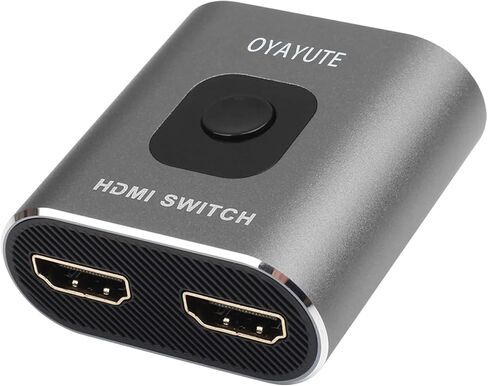 HDMI Switch 4K 60Hz, Bi-directional HDMI Switcher 2 in 1 Out, HDMI Splitter 1 in 2 Out, HDMI Switch Supports 4K 3D 1080P for PS4 Xbox Blu-Ray Player Fire Stick PC HDTV (silvery) in Saudi Arabia