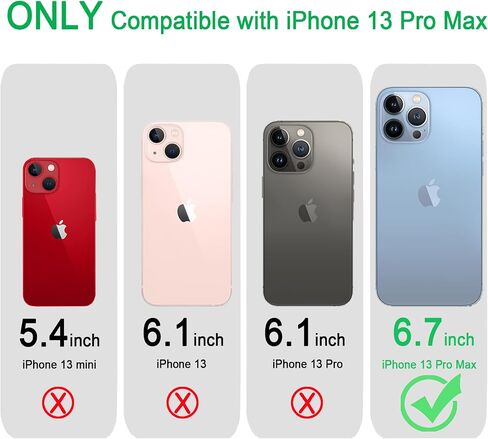 JJGoo Compatiable with iPhone 13 Pro Max Case Clear, Transparent Shockproof Phone Case, Slim Hard PC Back Protective Cover Bumper, Anti-Scratch Clear Back, Black in Saudi Arabia
