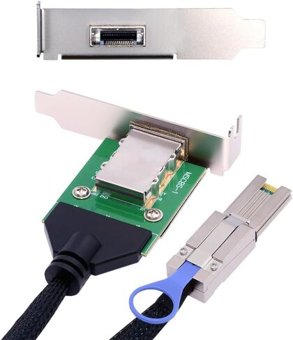 NFHK خارجي صغير SAS SFF-8088 ذكر إلى SFF-8088 أنثى تمديد كابل PCBA مع قوس منخفض in Saudi Arabia
