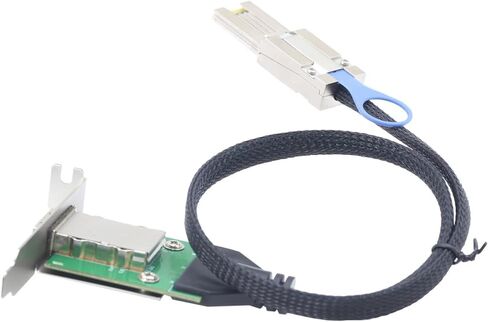 NFHK خارجي صغير SAS SFF-8088 ذكر إلى SFF-8088 أنثى تمديد كابل PCBA مع قوس منخفض in Saudi Arabia