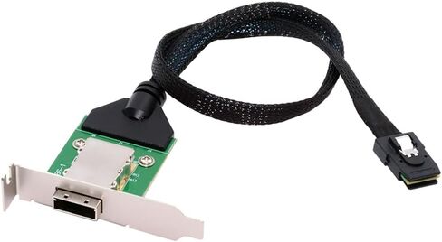 NFHK داخلي صغير SAS SFF-8087 ذكر إلى خارجي SFF-8088 أنثى تمديد كابل PCBA مع قوس منخفض in Saudi Arabia